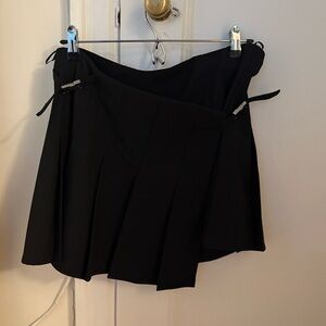 Zara Black Mini Skirt with Buckles Size M